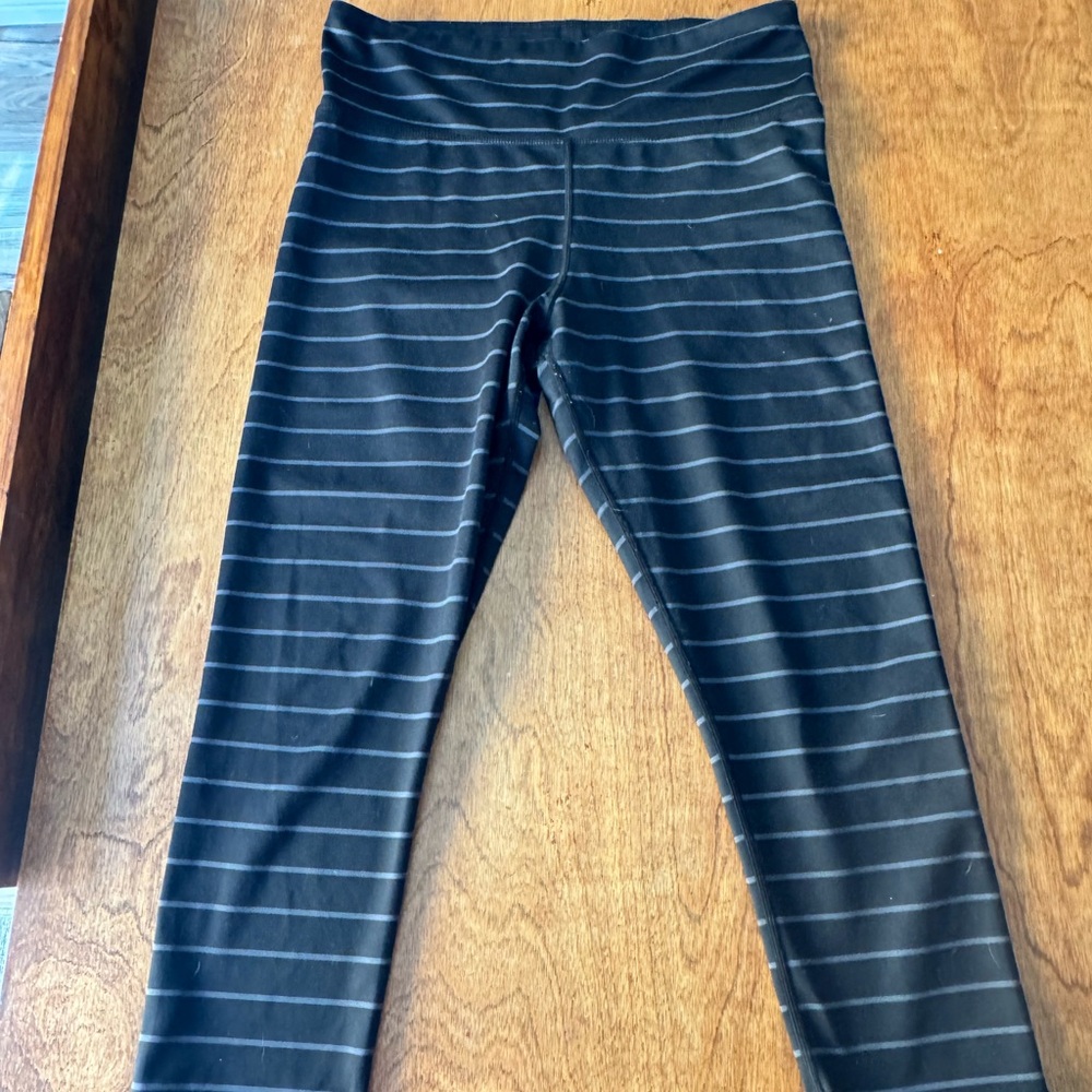 Striped Black Leggings